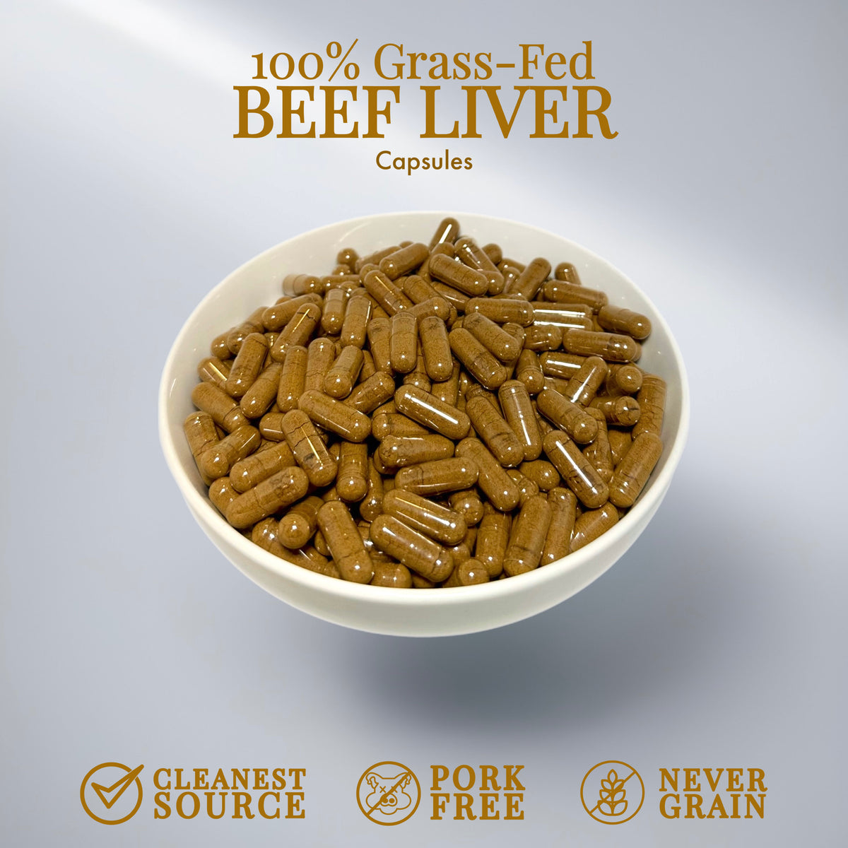 100% Grass Fed Beef Liver Capsules - All Natural Beef Liver Supplement ...