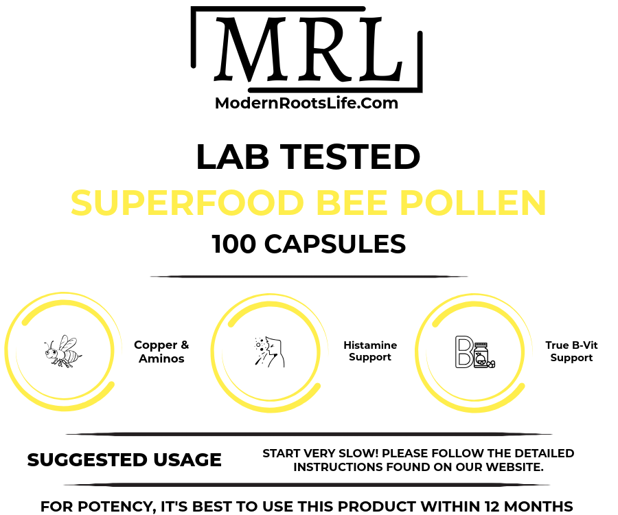 Bee Pollen Granules, Powder or Capsules - Copper, B-Vitamins and Amino Acids