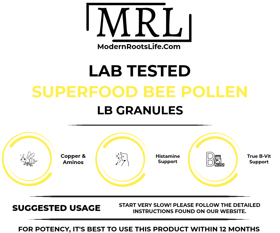 
                  
                    Bee Pollen Granules, Powder or Capsules - Copper, B-Vitamins and Amino Acids
                  
                