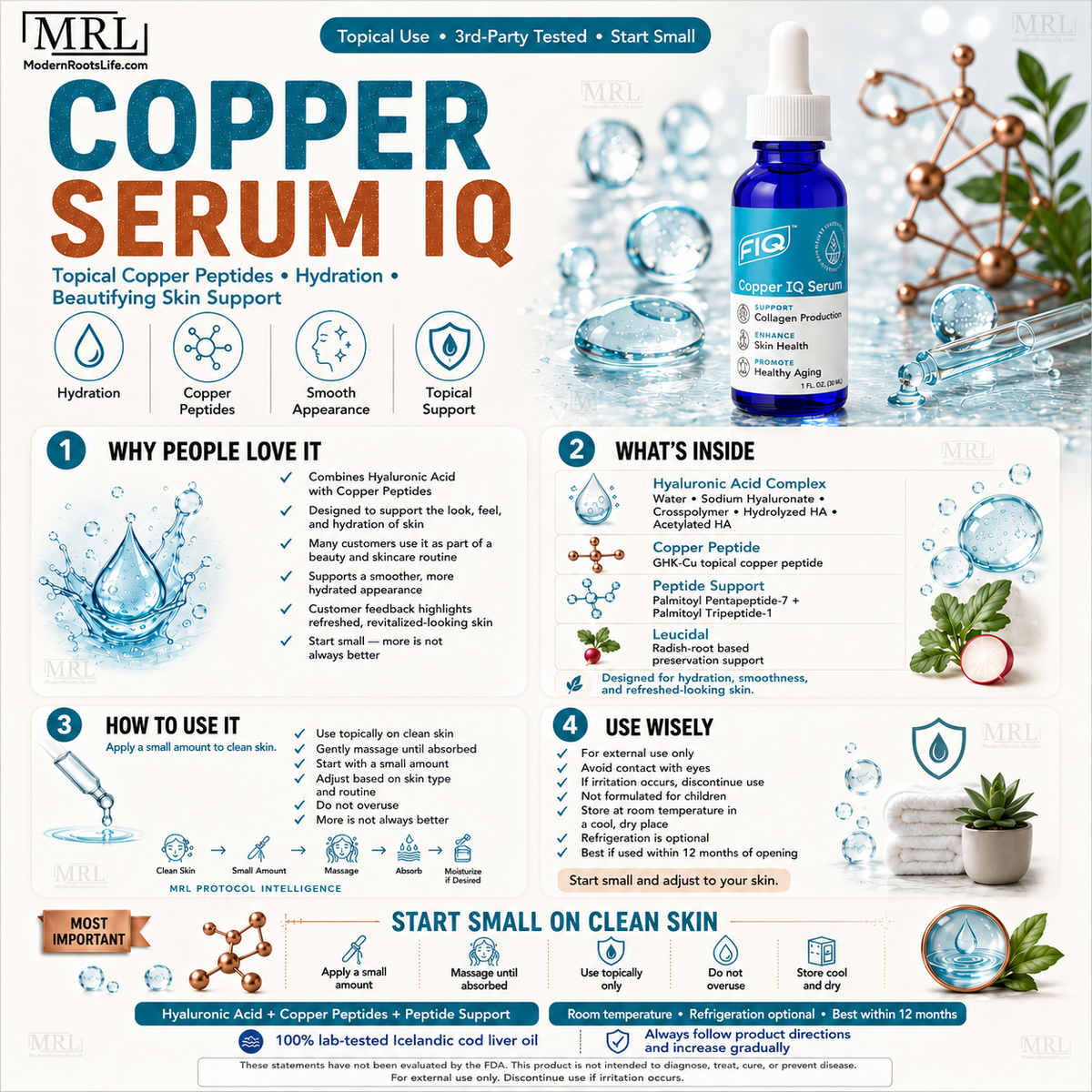 Copper Skin Copper Face Serum | Skin Care Serum | Mineral Skincare – Modern Roots Life