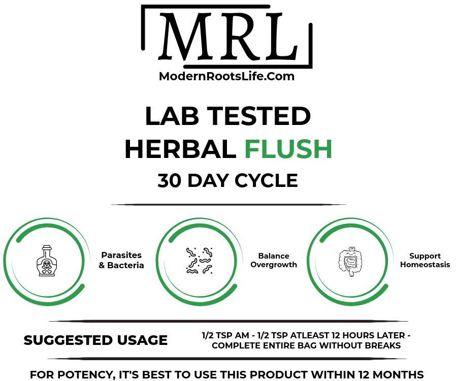 Herbal Flush For Adults - Quarterly Detox for Parasites, Metals, and Toxins
