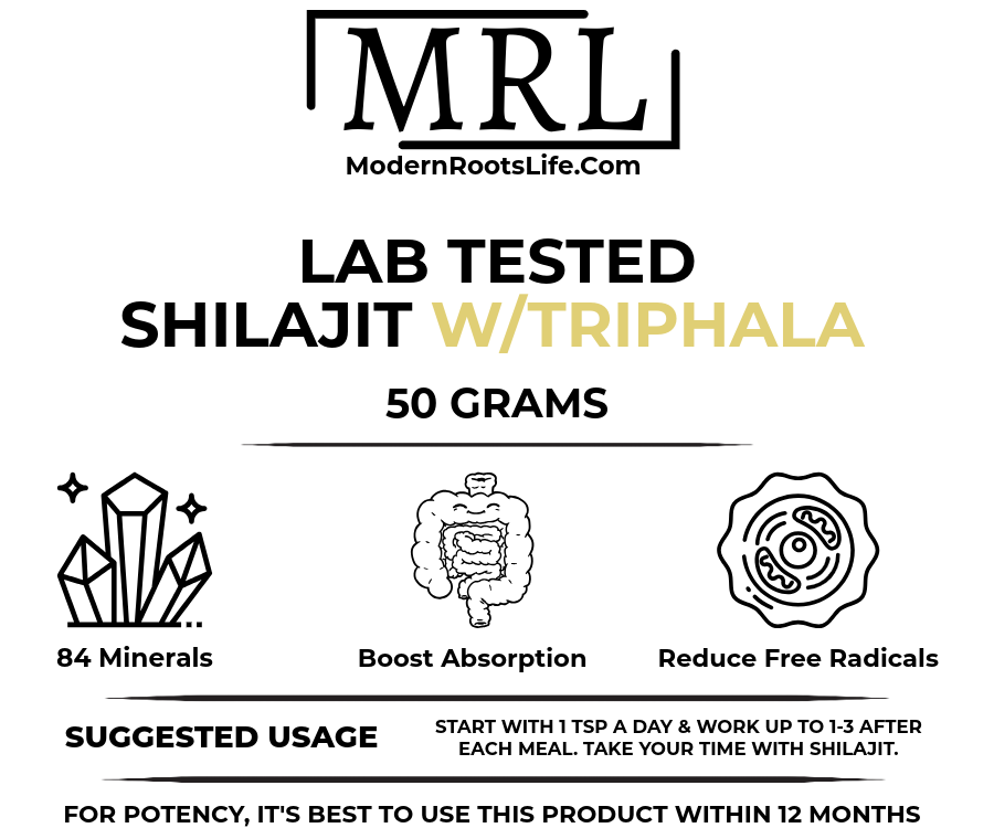 
                  
                    Shilajit w/Triphala in Powder OR Capsules - Humic/Fulvic Acid and Trace Minerals
                  
                