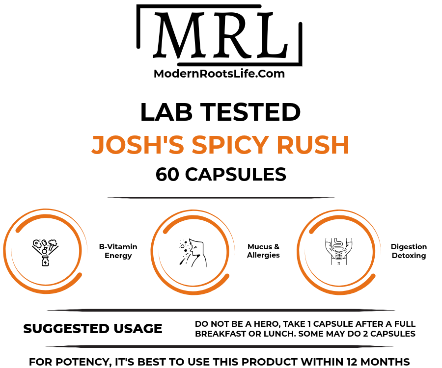 
                  
                    Josh's Spicy Rush - 90k Cayenne and B3 Niacinamide - Energy and Mucus
                  
                