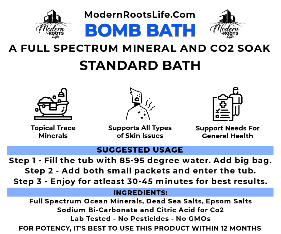 One BOMB Bath - Full Spectrum Minerals, Dead Sea Salts, and Co2 Bath