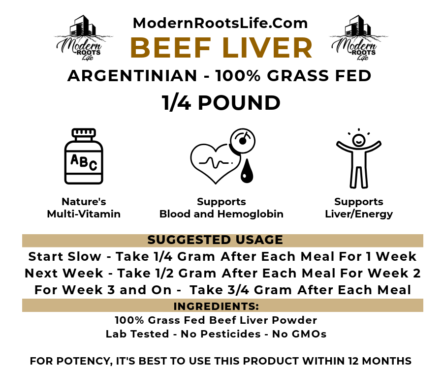100% Grass Fed Argentinian Beef Liver Capsules AND Powder - Lab Tested and Pure