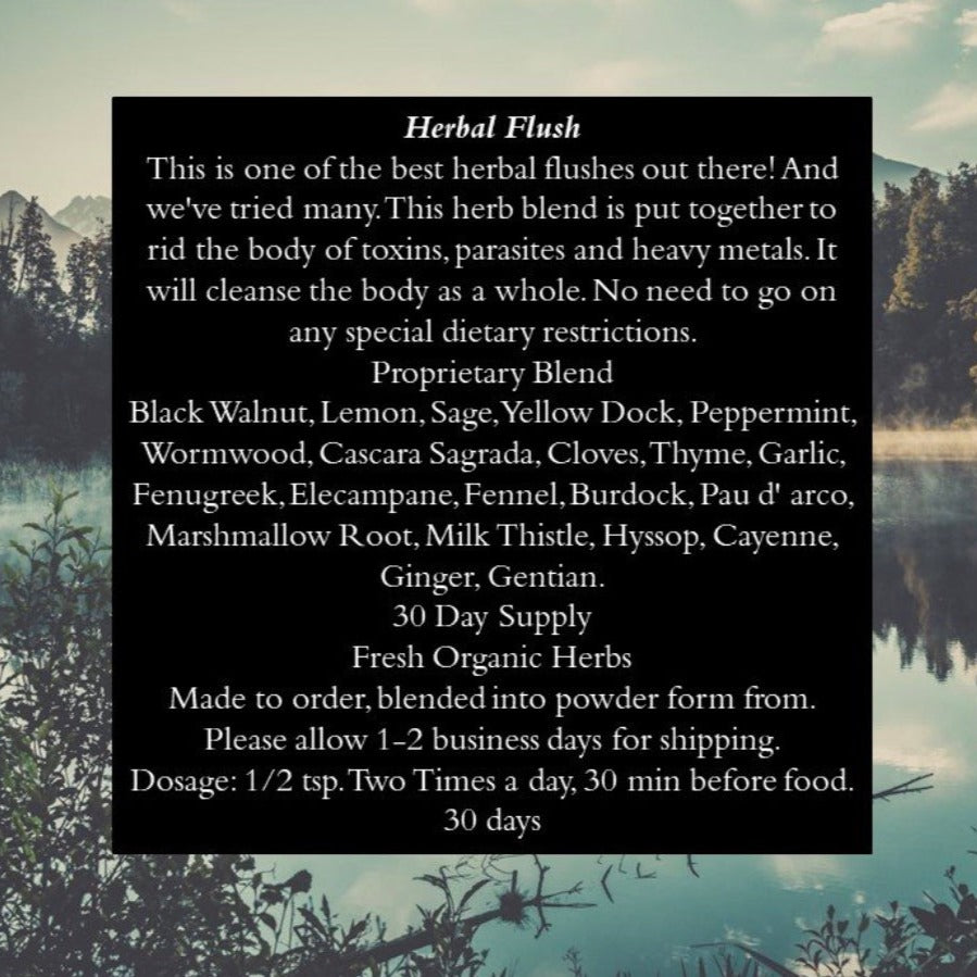 Herbal Flush For Adults - Quarterly Detox for Parasites, Metals, and Toxins